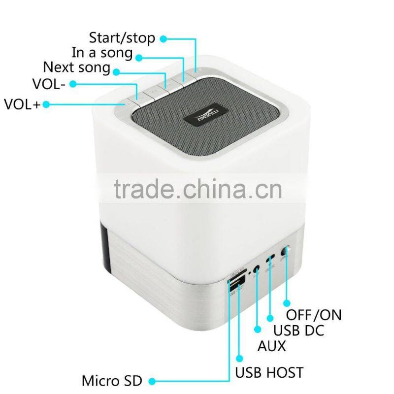 LED night lights touch alarm mini speaker