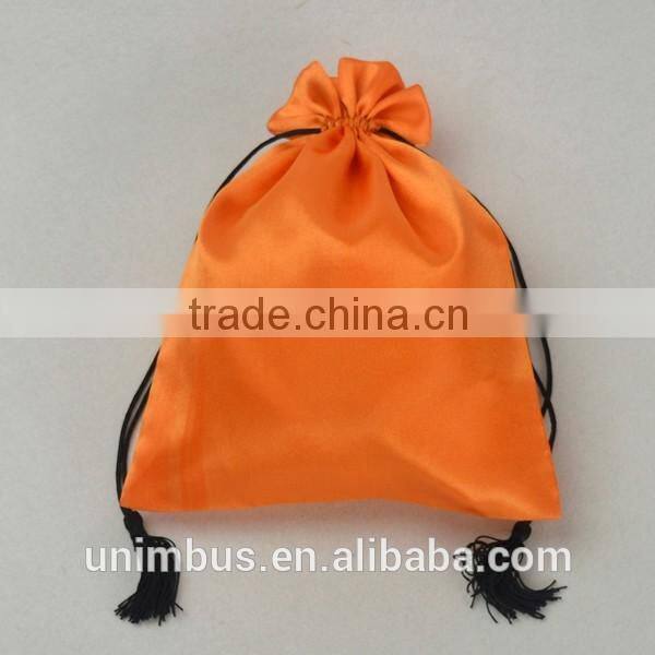 Hair Packaging Wholesale Cardboard Box and Glossy Lamination Satin Handle Paper Bag with Pink Bow