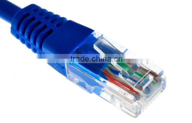 Hot selling Bare Copper 3M RJ45 CAT6 blue color Flat Ethernet cable utp patch cord
