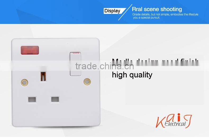 British13Amp Modular Electrical Switched Socket with Neon