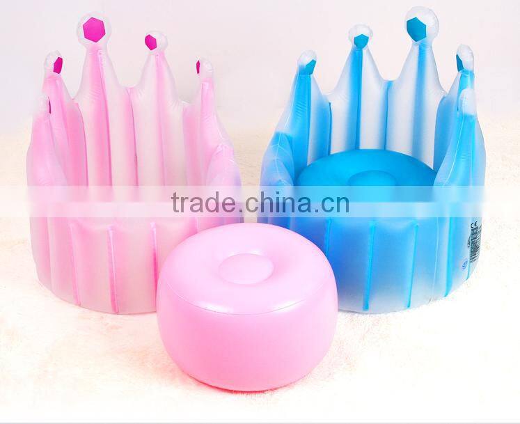 giant inflatable crown children sofa for kids