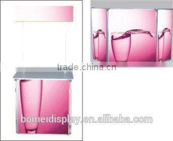 Portable aluminum customized folding screen advertising table for expo