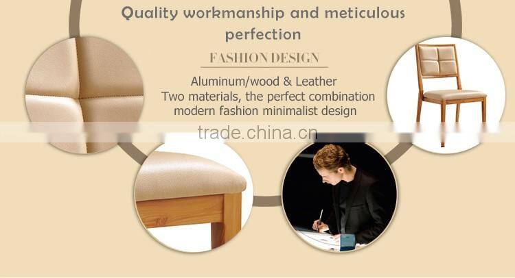 Commercial furniture leather cushion wood dining chair modern restaurant chair