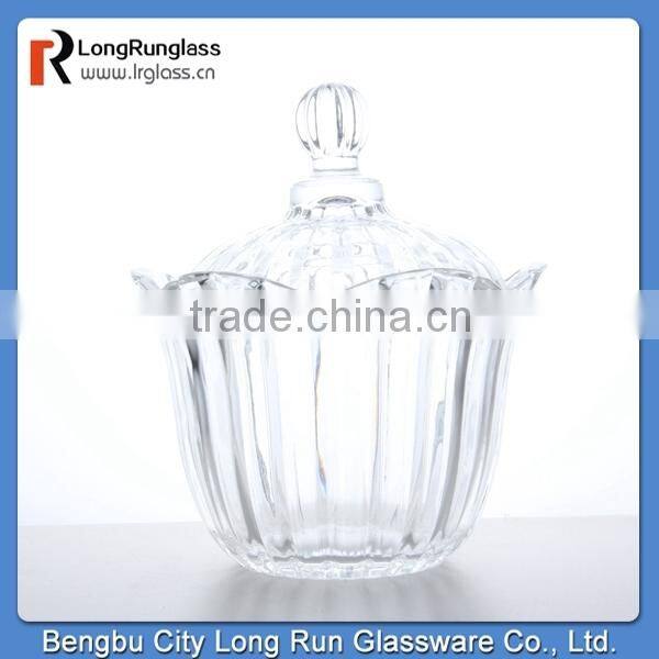 LongRun 180mm Mongolian style medium glass candy dish