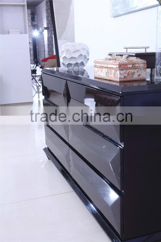 E1MDF black high gloss cabinet specific used dressing desk for bedroom furniture