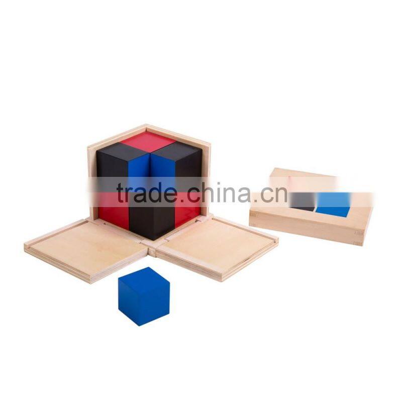 Montessori sensorial educational learning toys for binomial cube