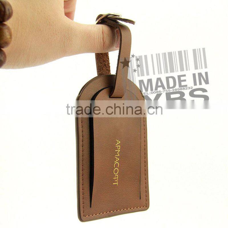 Travel Tag genuine Leather luggage tag wholesale
