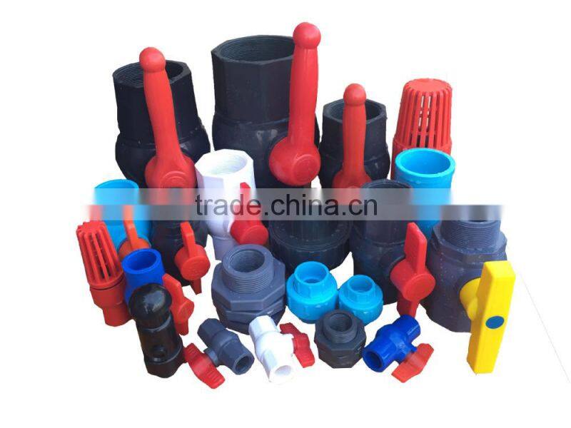 Octagonal type PVC Ball Valve with Red Handle