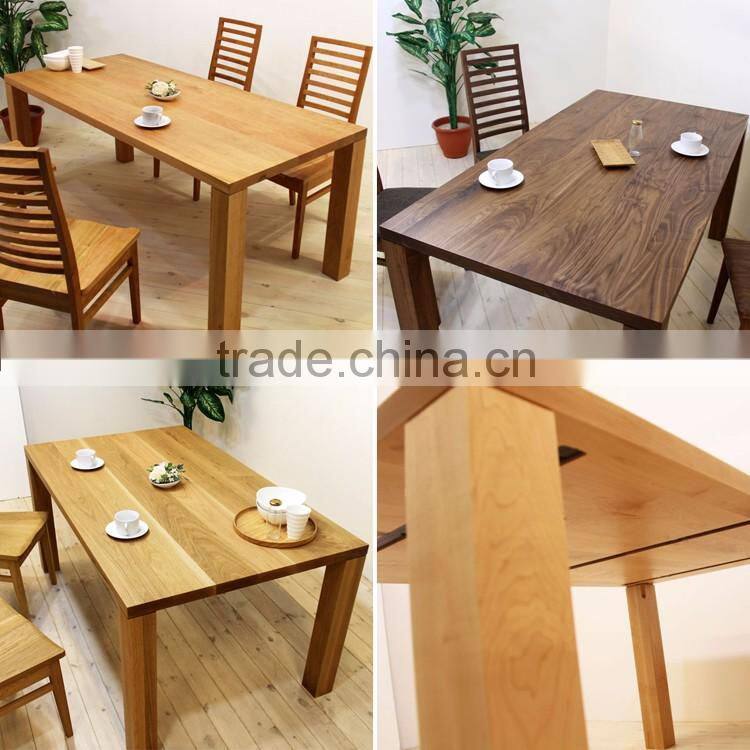 Durable and Easy to use top dining table with various kind of wood made in Japan