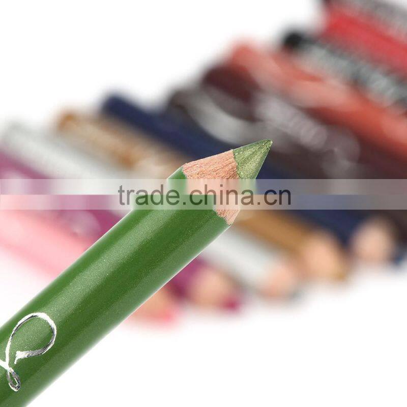 12 Pcs Makeup Set Waterproof Colorful Eyeliner Pencil Glitter Multi-color Eyeshadow Pencil Cosmetic Set