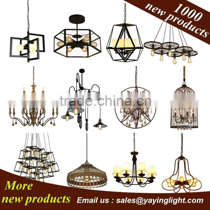 Industrial retro American country wrought iron chandelier, Restaurant Bar Chandelier