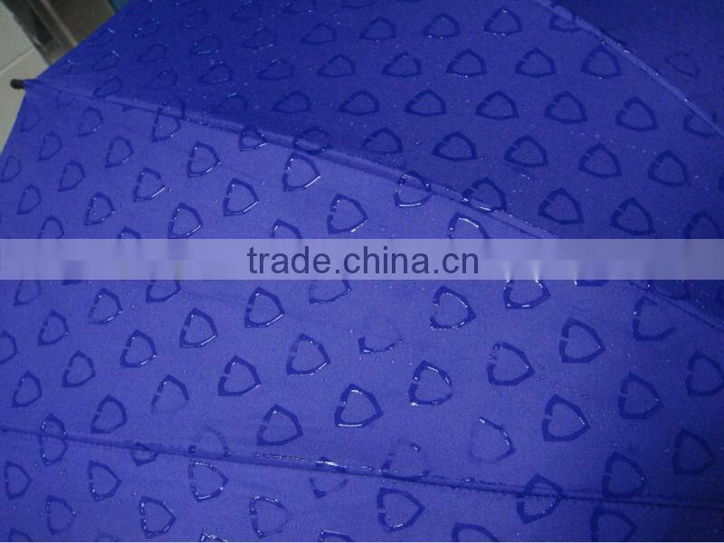 22"16k watermark printing umbrella,walking stick rain umbrella,crutch umbrella