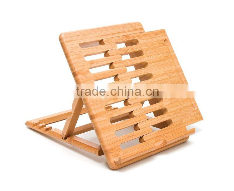 DT013 Eco-Friendly Bamboo Expandable and Adjustable Ipad Stand and rack