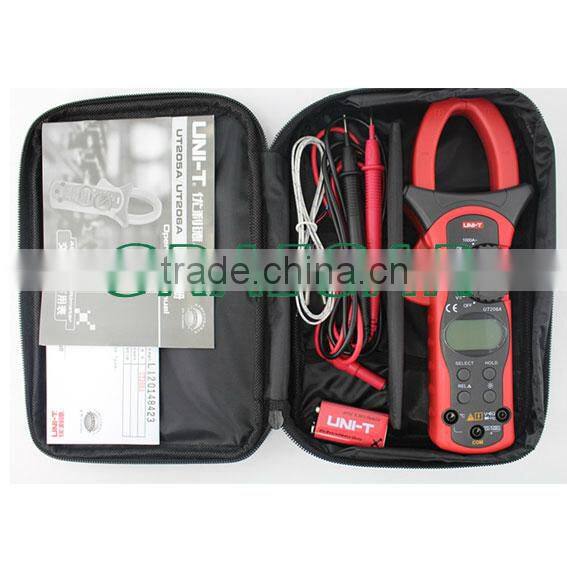 UNI-T UT206A Clamp LCD Digital Multimeter AC DC Volt Amp Meter Ohm Hz Tester