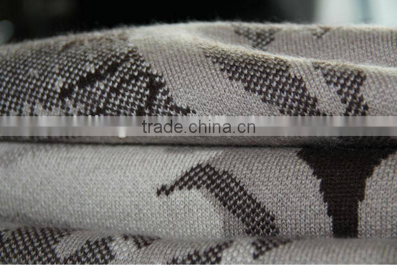 100%cashmere square knitted blankets