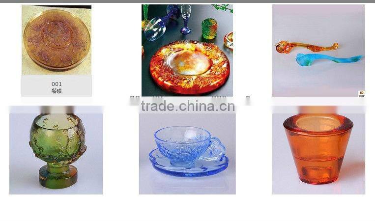 Restaurant popular colorful liuli crystal dish