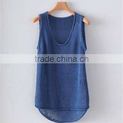 15SHT3117 Knitted Linen Vest