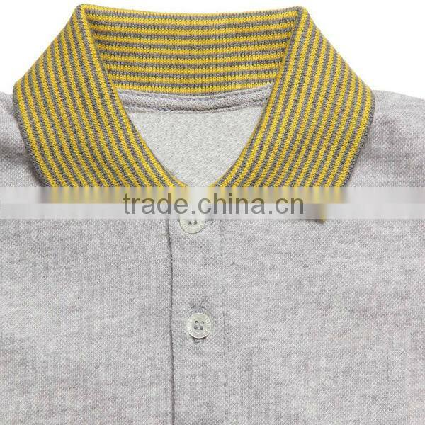 newest yellow striped collar kids polo shirts wholesale