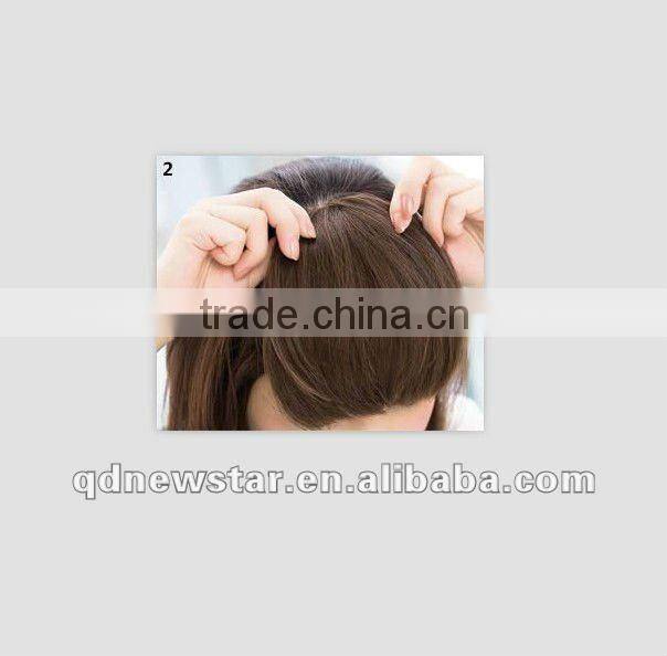 100% human Indian remy hair clip on bangs