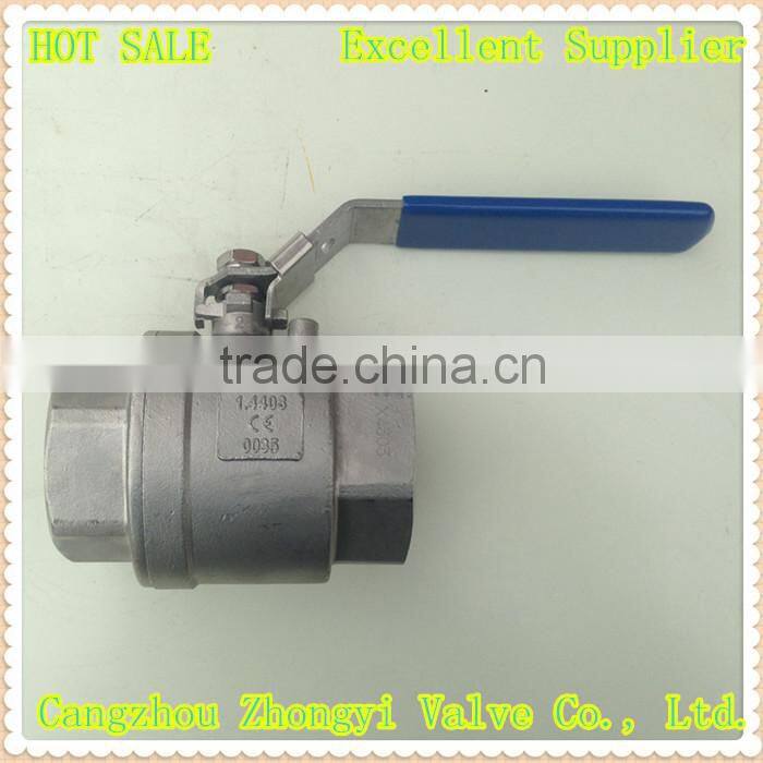 2pc stainless steel full port screw ends xd ball valve