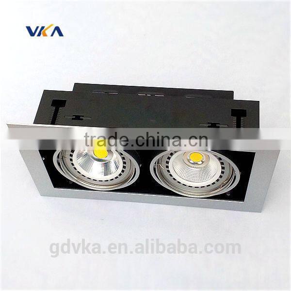 rectangular aluminum housing recessed grille spot light