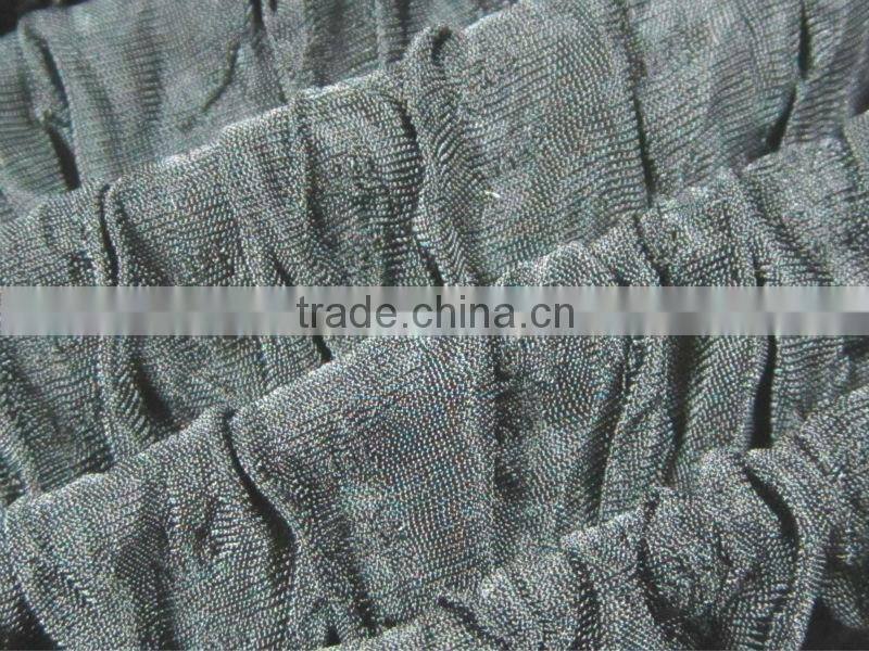 Polyester spandex two layer jacquard knitting fabric