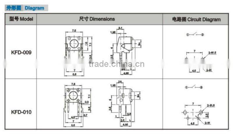 KFC-1101 tact switch
