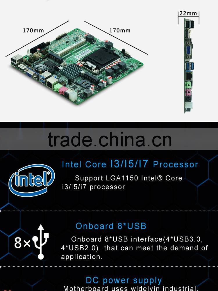 Mini PC Share mainboard i3 motherboard I7 industrial motherboard Support 2* SATAIII,Speed up to 6Gbps