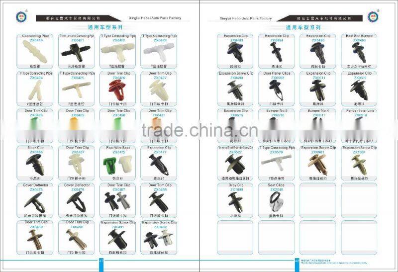 Zhixia hot sell envieonmental auto bumper fastener plastic clips