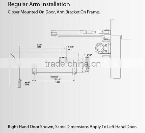 UL listed surface mounting door automatic closer for access control