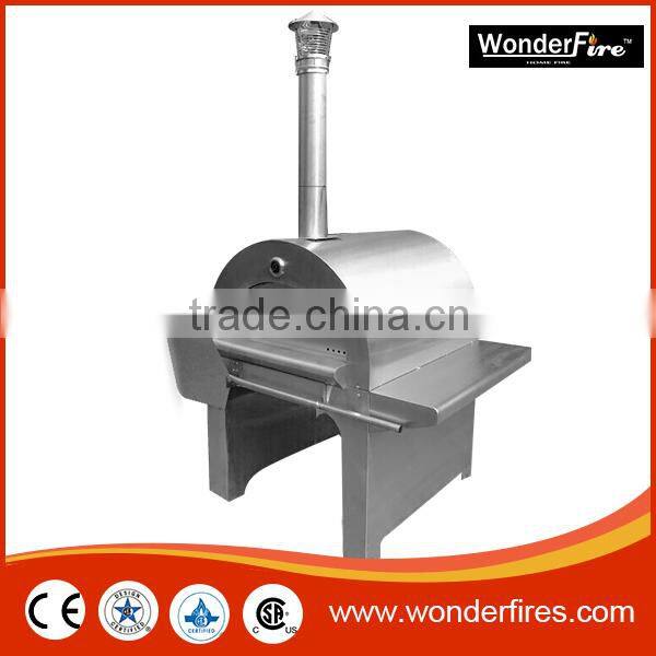Wood Fired Stainless Steel Pizza Oven-Wood Fired Oven & Cart - Freestanding