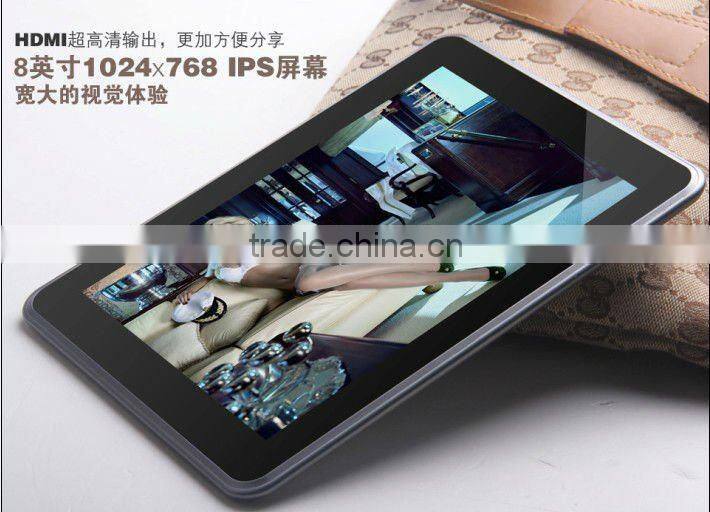 V80 Dual core 1.6Ghz CPU 8 inch IPS screen Android 4.0 Tablet PC Capacitive Screen dual camera HDMI