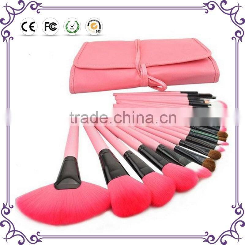24 pcs Pink Makeup Brush Set tools Make-up Toiletry Kit Make Up Brush Set Case