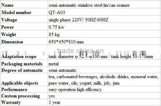 2016 Hot Sale Easy To Operate Beverage Tin Can Seamer