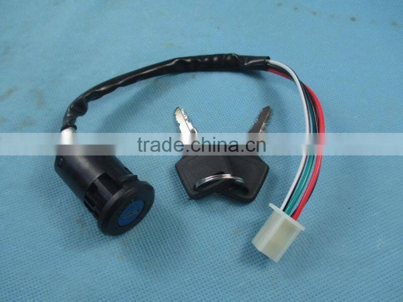 4 Wire Ignition Switch 2 Keys Motorcycle Scooter Bike Quad Go-Kart Pirt Bike