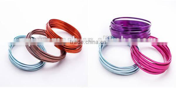 anodized aluminum wire/DIY crafts colored flat aluminum wire
