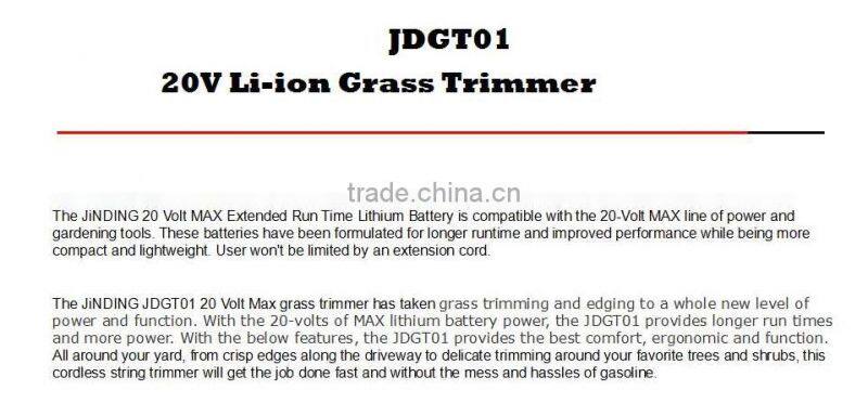 20V Bundle Kit Cordless Li-ion Battery DC Motor Grass Trimmer Cordless Blower Garden Tools China