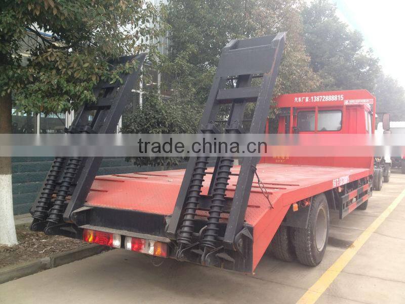 FAW 4*2 flat bed truck,machine transport trucks,trucks for carrying machine