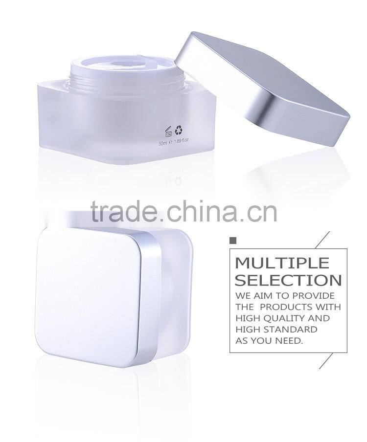 High quality china made square small clear lotion face cosmetics cream empty jar