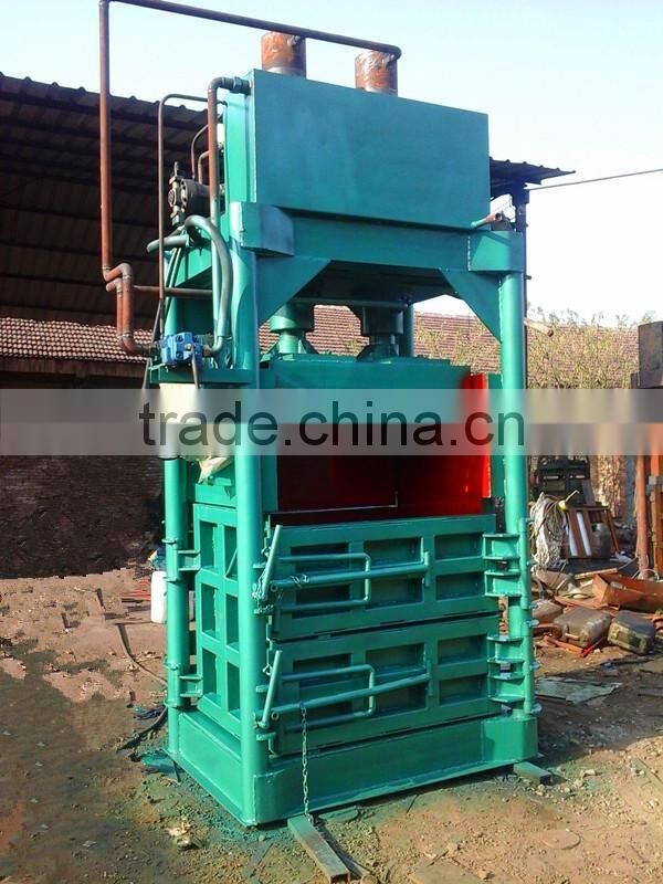 Hydraulic vertical Baler machine for used clothing, cardboard baling press machine DB-100T