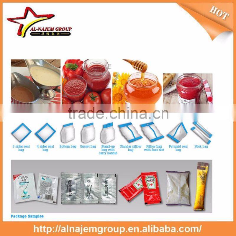 Back Sides Sealing Automatic Blueberry Sauce Packaging Machine
