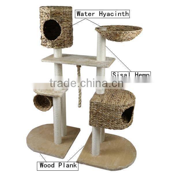 China Wholesale S&D Handmade Pet Toys Products Eco-friendly Rattan Cat Tree