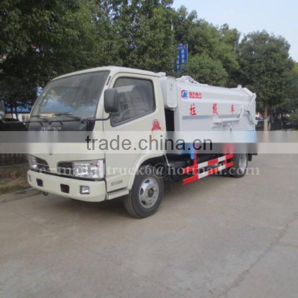 LHD or RHD DONGFENG 4*2 small garbage compactor 5m3