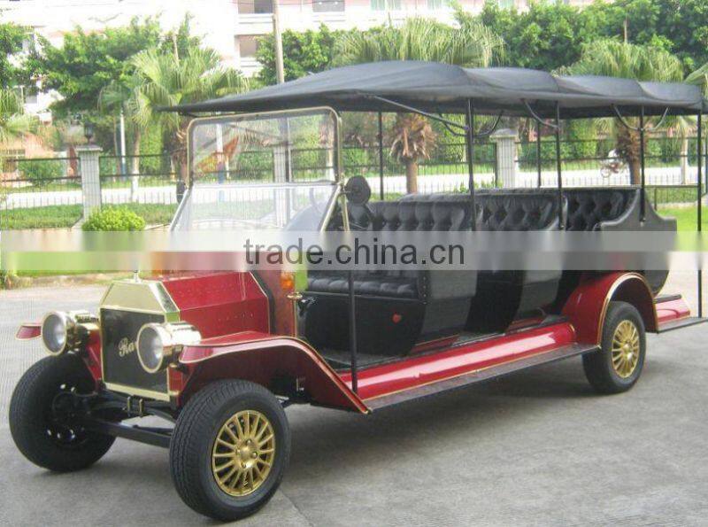 Luxury battery operated passenger electric vintage tourist bus retro car