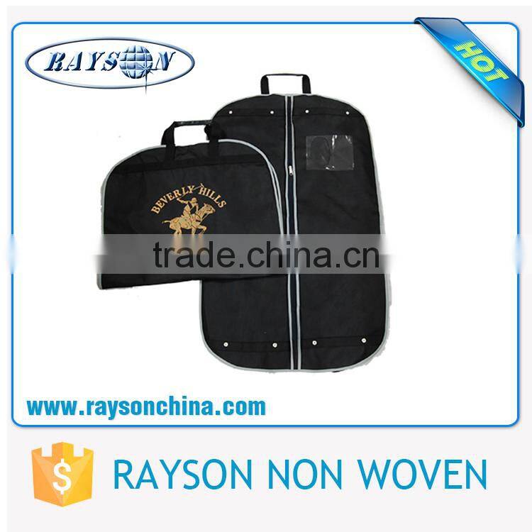 Customized Zippered Men's Garment Suit Hanger Bag Nonwoven Suit Cover Bag