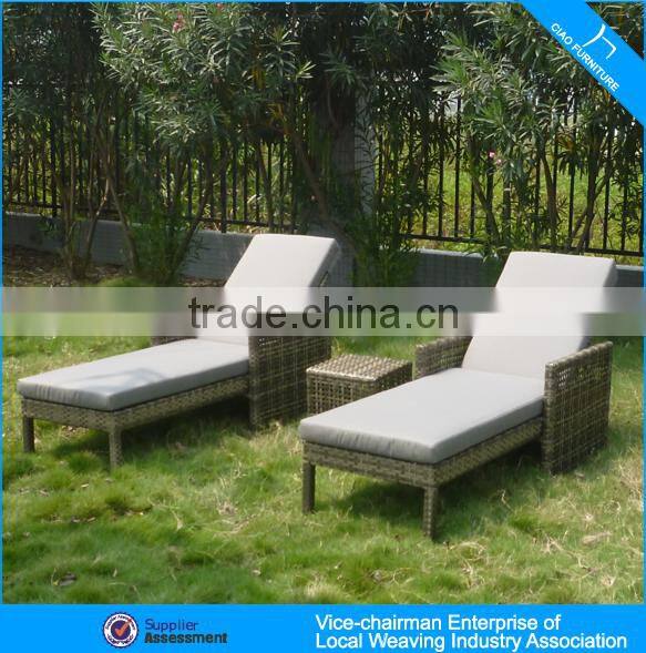 New design outside wicker sun lounger (7016-1)