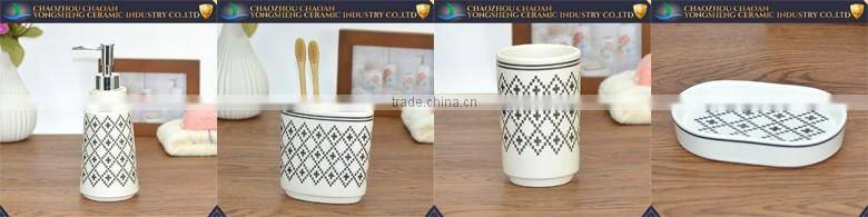 China manufacturer modern ceramic bathroom accessory gift set with ISO and CE Certificate