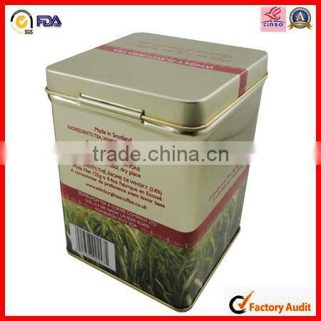 dongguan square tea tin canisters