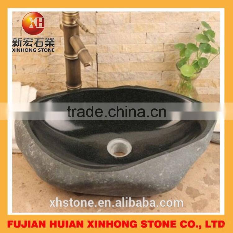 2016 Red gradient indoor granite top stone wash basin