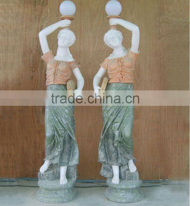 Natural Stone Lady Sculpture Lamp